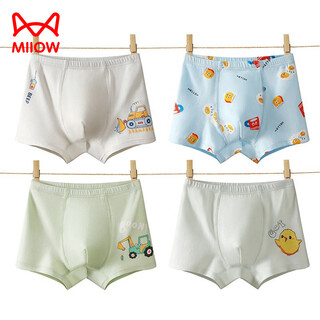 Cat man (miiow) boys' underwear class a mid-waist breathable baby 7a shorts square corner 4 pack fat ya digger 4 pairs 170 (can wear 95-110 jin jin is equal to 0.5 kg)