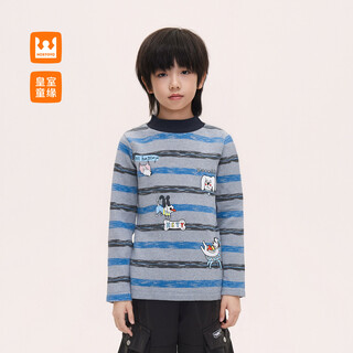 Royal tongyuan boys' striped printed bottoming shirt 25 winter style round neck long sleeve t-shirt for middle and large children