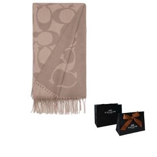 Coach brand design cashmere wool scarf unisex couple style gray default f
