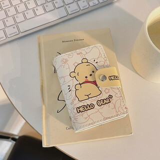 Pacha dog large-capacity multi-card slot card holder mini cute all-in-one business card holder id card driver winnie the pooh-20 cards + 2 functional slots