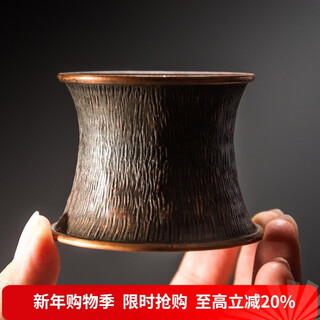 Rong shan tang handmade copper tea strainer bracket tea strainer tea filter set kung fu tea accessories handmade red copper hammer pattern tea strainer rack