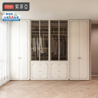 Sofia wardrobe customization, light french cloakroom, bedroom wardrobe, whole house customization, simple furniture storage large cabinet, privilege deposit