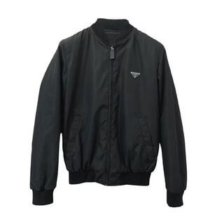 Prada men's jacket warm and windproof nylon black spring and autumn daily jacket casual black one size | it52