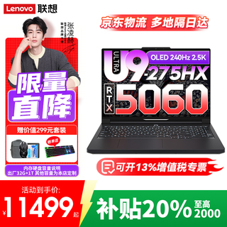 联想拯救者Y9000P 2025补贴20%旗舰电竞游戏笔记本电脑r U9-275HX RTX5060｜Y9000P 黑 64G内存 1TB高速固态