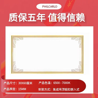 Integrated ceiling led light kitchen powder room light aluminum gusset plate embedded 30x60x300x600 flat panel light ceiling narrow edge chinese yellow 58 watts 300*600