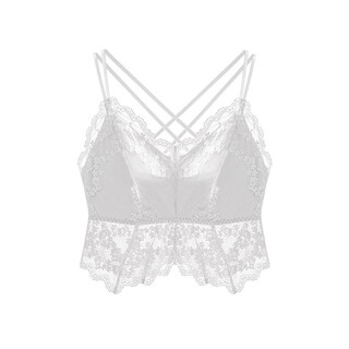 New style small vest lace bottoming beautiful back female sexy tube top bra suspender wrap chest black inner wear white one size