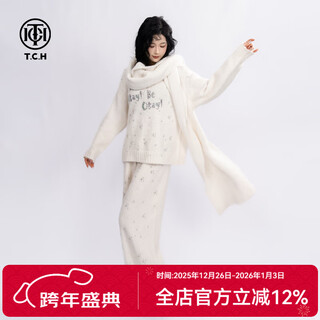 Tch knitted suit for women 25 years autumn and winter fashion hot diamond slimming gentle style quiet luxury elegant style three-piece set white m 100-120jin jin is equal to 0.5 kg