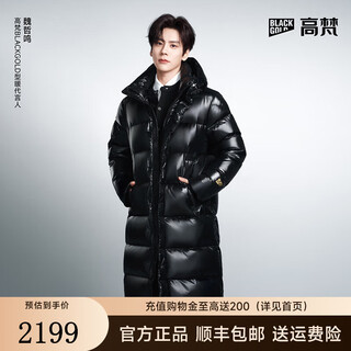 Gao fan wei zheming same style black gold goose down jacket pioneer 5.0 eight grid men and women same style thickened long down jacket black m