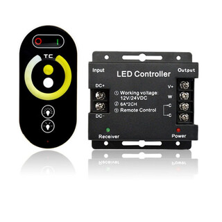 Led light strip controller touch dual color temperature adjustment wireless dimmer single color 12vrgb24v colorful controller dual color controller