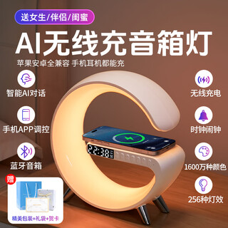 Wanhuo christmas gift for girlfriend christmas eve new year's day girl birthday gift practical high-end niche smart speaker bluetooth audio wireless charging atmosphere night light