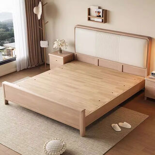 Yusenyi bed 18m double bed 15m master bedroom soft-packed large bed storage bed wedding bed bed + 10 brown cushions 15002000 frame structure + breathable bed board