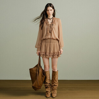 Wancaoyi (wancaoyi) shopping mall same style 2026 spring new fashion suit h12011611 dark brown xs