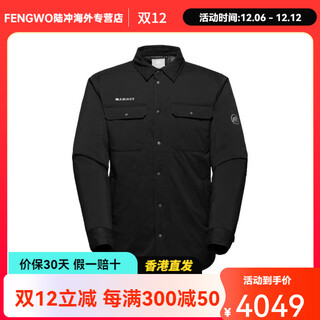 Mammut seon collar solid color long sleeve thermal shirt men's black/black l