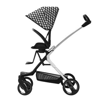 Tiger bell baby cart 2.0 two-way baby stroller lightweight one-piece folding baby stroller baby cart roaming baby cart black and white gray slight defects quality assurance