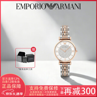 Emporio armani european and american fashion women's watch gypsophila inlaid with diamonds rose gold ferris wheel watch birthday gift valentine's day gift classic gypsophila ar1926