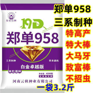 Оптовое национальное одобрение Оригинальные высокоурожайные семена кукурузы zhengdan 958 Очень большой стержень Засухоустойчивый золотой стержень big mac platinum zhengdan 958 Засухоустойчивая кукуруза для проживания Один мешок 3,2 jin jin Эквивалент 0,5 кг + технология высокой урожайности