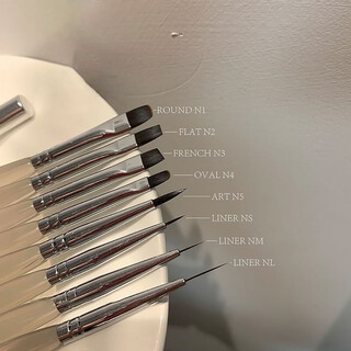 Fantasy japanese style ice black capped manicure brush set high-end painted string drawing light therapy pen for nail salon special full set ice black set n series 9 pieces (without pen cap)