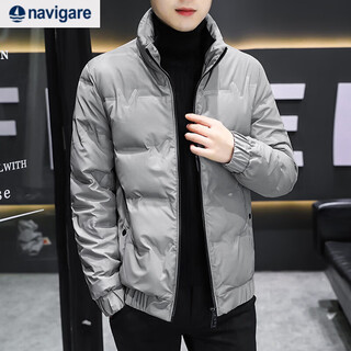 Navigare italian dinghy winter down jacket for men 2024 new trendy brand thickened handsome versatile short winter coat gray m