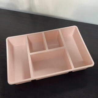 Fantasy desktop storage box multifunctional sundries cosmetic jewelry organizing box small grid separated kitchen plastic small box pink made of new materials four boxes without cover