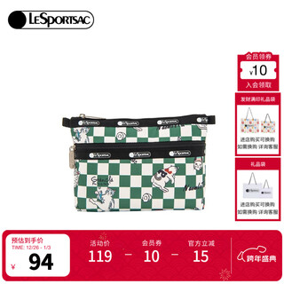 Lesportsac leboshi new bag women's bag solid color simple coin purse clutch bag coin purse gift for girls cat's daily life