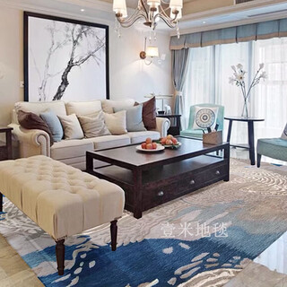 Shiweiko imported pure wool carpet modern new chinese style handmade carpet living room bedroom light luxury sofa coffee table zen villa figure 2 4m*5m domestic wool