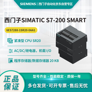 Siemens s7-200 smart standard cpu module sr20 ac/dc/relay 12di/8do 6es7288-1sr20-0aa1