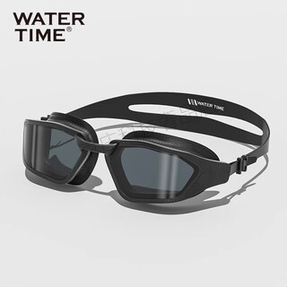 Watertime women's swimming goggles hd anti-fog large frame coated swimming equipment phantom/black/flat light