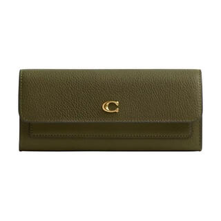 Coach mira long classic logo leather wallet small women's olive green olive green 1 olive green 2