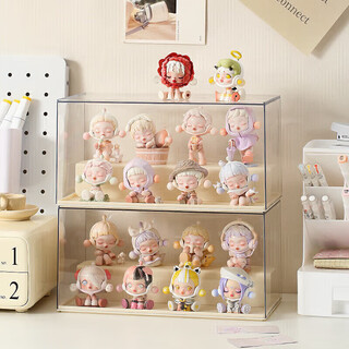 Hakkai bird blind box acrylic display box storage labubu figure display cabinet bubble mart display shelf lego placement