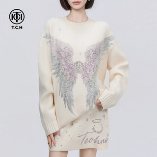 Tch sweater suit women's 25th autumn and winter fashion hot diamond luxurious style thousand gold style slimming temperament skirt two-piece set beige m 100-120jin jin is equal to 0.5 kg