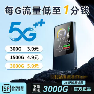 梵零【每月5.9】2025款5G随身wifi三网通用无线wi-fi6免插卡移动联通电信无限制高速随行网络通用流量 5G充电宝【光纤版1万毫安】顶配/高性价比