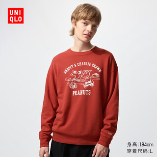 Uniqlo jersey/sudadera de manga larga ut peanuts para hombre y mujer 485041 16 rojo l