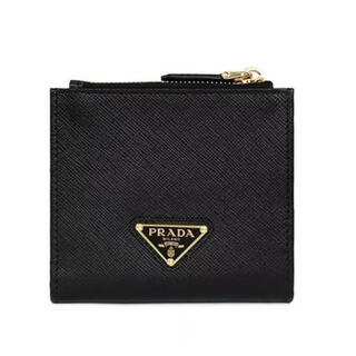 Prada light luxury women's 1ml047qhhf0002f0002 wallet black one size