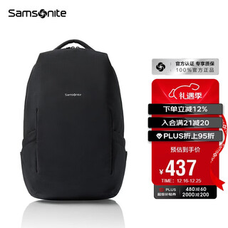 Samsonite fashion casual backpack computer bag 15.6-inch men's and women's backpack lightweight large capacity christmas gift