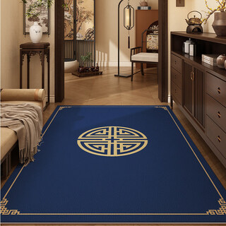 Beate lesch high-end entrance door floor mats 2025 new door mats blue high-end new chinese style entrance floor mats can be cut chinese auspicious d blue-y978 180cm*250cm