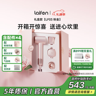 Laifen high-speed hair dryer, quick-drying household hair dryer, negative ion hair dryer, christmas and new year gift for girlfriend, national subsidy, pink gold gift box