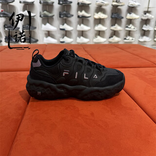 斐乐（FILA）2025冬新款男女松饼鞋运动老爹鞋 F12M541123 F12W541106FBK黑 女鞋 40