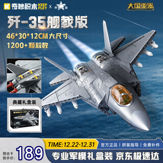 Wonderful (keeppley) j-35 carrier version building block assembled military fighter plane model ornament toy boy birthday gift