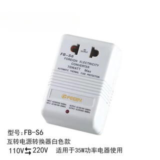 Voltage converter 110v to 220v power transformer small household appliances 220v to 110v charging conversion adapter fb-s62 plug white 70w mutual conversion