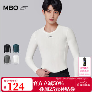 Mbo quick-dry men's autumn and winter moisture-absorbent, quick-drying and antibacterial multi-functional long-sleeved cycling base shirt b140 warm snow white 4-16 m