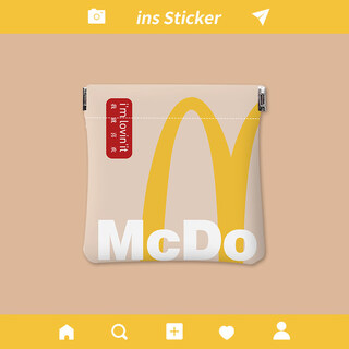 He jiagong automatic closing storage bag cartoon storage bag women's automatic closing bluetooth headphone data cable cable lipstick portable leather storage bag (mcd)