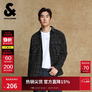 Jack&jones men's shirt jacket, versatile, comfortable, classic plaid, loose casual long-sleeved top 2253o3015