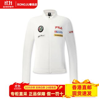 斐乐（FILA）秋冬SKI系列加绒保暖简约个性休闲运动训练舒适夹克女款 玉石白-WT S