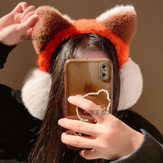 Kingtrip cute cake bear warm earmuffs women's winter furry thickened cycling coldproof ear guards plush warm earmuffs fox ear earmuffs