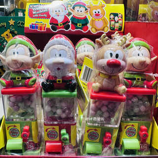 Hong kong purchasing limited christmas snacks kitkat countdown calendar chocolate children's snacks holiday gift upgraded model bailijia christmas toy candy machine with random patterns - 15g