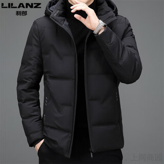 Lilanz мужской зимний утолщенный и теплый мужской повседневный короткий непромокаемый пуховик с капюшоном для молодых и средних лет w2186 черный m 170