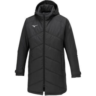 美津浓（MIZUNO）徽标连帽中长款夹克外套 男女同款 黑色 舒适百搭经典潮流 黑色 S