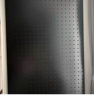 Nordic black perforated board custom entrance storage wall rack commercial office tool metal hanging rack 800 500mm, black