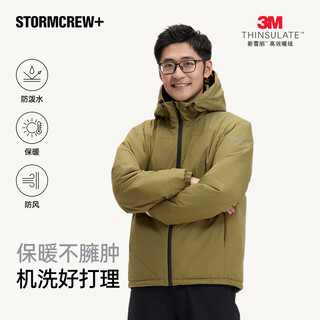 Film and television hurricane 3m thinsulate cotton jacket stormcrew+ outdoor hooded warm top 25 autumn and winter men and women carbon black xl