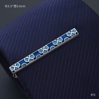Cufflinks blue style tie clip fixed buckle clip business men's buckle pin wedding clip cufflinks tie clip